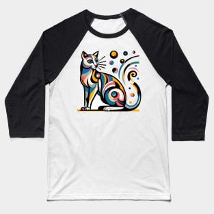 Pop art cat illustration. cubism cat illustration Baseball T-Shirt